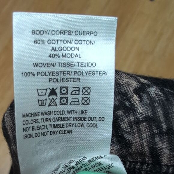 Lucky Brand Floral Black and Cream Women's Top Size L - Picture 5 of 5